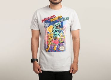 Dinosaurs vs Robots vs Aliens Tee at Threadless