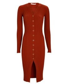 Dion Lee Button-Down Rib Knit Midi Dress at Intermix