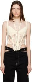 Dion Lee Off-White Coral Corset SSENSE at Ssense