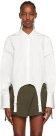 Dion Lee White Garter Shirt SSENSE at Ssense