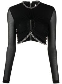 Dion Lee barball-embellished cut-out Crop Top - at Farfetch