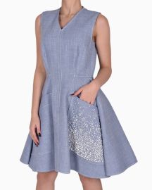 Dior Denim v neck Dress at Dior