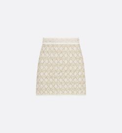 Dior Dior Or Cannage Miniskirt at Dior