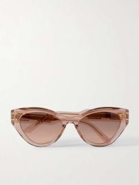 Dior DiorSignature B71 Transparent Butterfly Sunglasses in Pink at Net a Porter