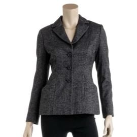 Dior Jackets amp Coats Christian Dior Blackgrey Herringbone Fitted Jacket Poshmark at Poshmark
