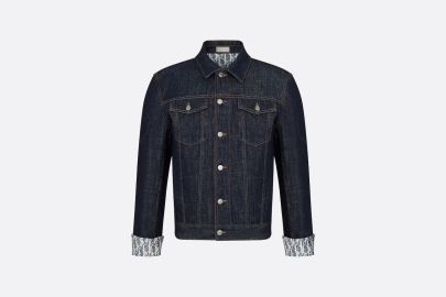 Dior Oblique Jacket Blue Raw Cotton Denim DIOR at Dior