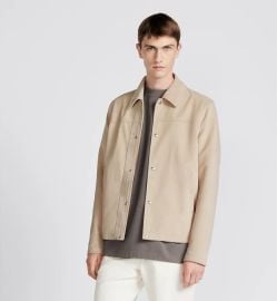 Dior Suede Overshirt in Ecru at Dior