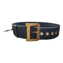 Diorquake leather belt Dior Black size 80 cm in Leather - 43784765 at Vestiaire Collective