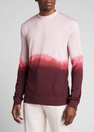 Dip-Dye Silk Crewneck Sweater by Alexander McQueen at Bergdorf Goodman