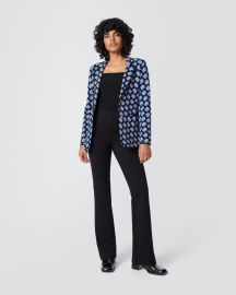 Disa Wool Jacquard Blazer Diane von Furstenberg at DVF