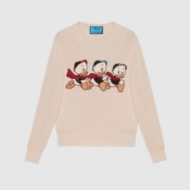 Disney x Gucci Donald Duck cotton wool sweater at Gucci