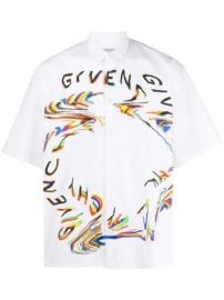 Distorted Logo Short Sleeve Shirt by Givenchy at Farfetch