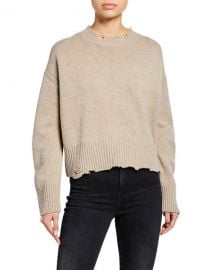 Distressed Crewneck Pullover Sweater by Helmut Lang at Bergdorf Goodman