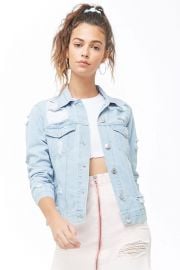 Distressed Denim Jacket at Forever 21