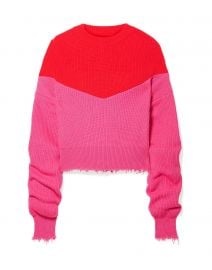 Distressed Ribbed Two-Tone Sweater by Ben Taverniti Unravel Project at Yoox