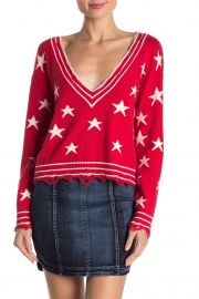 Distressed Star Print Sweater at Nordstrom Rack