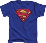 Distressed Superman logo tee at TV Store Online