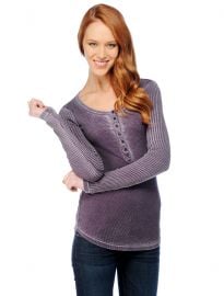 Distressed Thermal Henley at Splendid