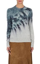 Distressed Tie-Dyed Merino Wool-Cashmere Sweater at Barneys