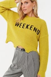 Distressed Weekend Graphic Sweater by Forever 21 at Forever 21