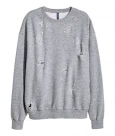 Distressed sweatshirt at H&M