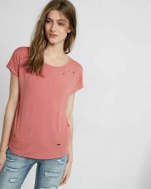 Distressed tee at Express