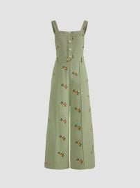 Ditsy Floral Square Neck Jumpsuit - Cider at Cider