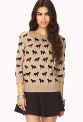 Ditsy Fox Sweater at Forever 21