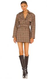 Divine Heritage Blazer Trench Mini Dress in Fawn from Revolve com at Revolve