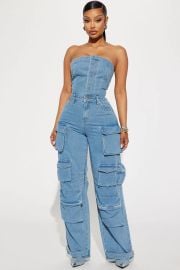 Dixie Denim Jumpsuit - Denim Fashion Nova at Fashion Nova