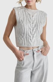 Dkny Sleeveless Cable Stitch Sweater at Nordstrom Rack