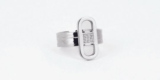 Dlia Ring Steel Zag Bijoux at Zag Bijoux