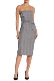 Do+Be Strapless Plaid Print Midi Dress at Nordstrom Rack