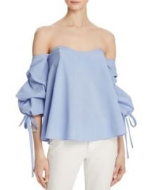 Do and Be Bustier Tie Sleeve Top blue at Bloomingdales