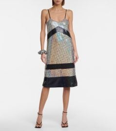 Dodo Bar Or - Meril iridescent midi slip dress at Mytheresa