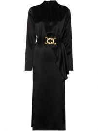 Dodo Bar Or Berna Belted Silk Midi Dress - Farfetch at Farfetch