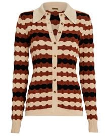 Dodo Bar Or Marvin Wavy Striped Polo Top reg at Intermix