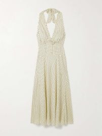 Doen Mazarin Halterneck Dress in Cream at Net a Porter