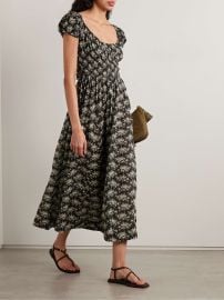 Doen Quinley Floral Organic Cotton Midi Dress at Net a Porter