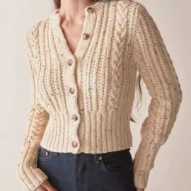Doen Sweaters New Den Audrey Baby Alpaca Knit Cardigan In Cream Poshmark at Poshmark