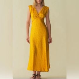 Doen Thalia Dress in Goldenrod Hillside Heather at Poshmark