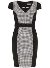 Dogstooth pencil dress at Dorothy Perkins