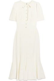 Dolce   Gabbana - Bow-embellished cady midi dress at Net A Porter