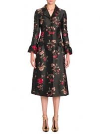 WornOnTV: Fallon’s black floral embroidered coat on Dynasty | Elizabeth ...