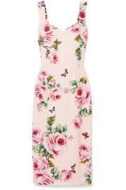 Dolce   Gabbana   Floral-print cady midi dress at Net A Porter