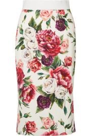 Dolce   Gabbana   Floral-print cady midi skirt at Net A Porter