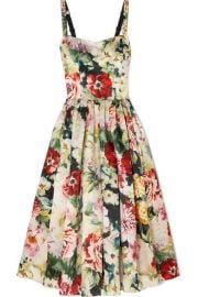 Dolce   Gabbana - Floral-print duchesse silk-satin midi dress at Net A Porter