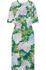 Dolce   Gabbana   Floral-print silk-blend charmeuse midi dress at Net A Porter