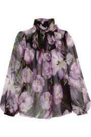 Dolce   Gabbana   Floral-print silk-chiffon blouse at Net A Porter