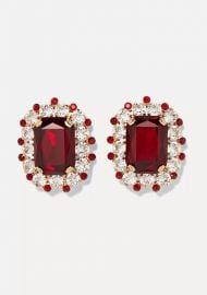 Dolce   Gabbana - Gold-tone crystal clip earrings at Net A Porter